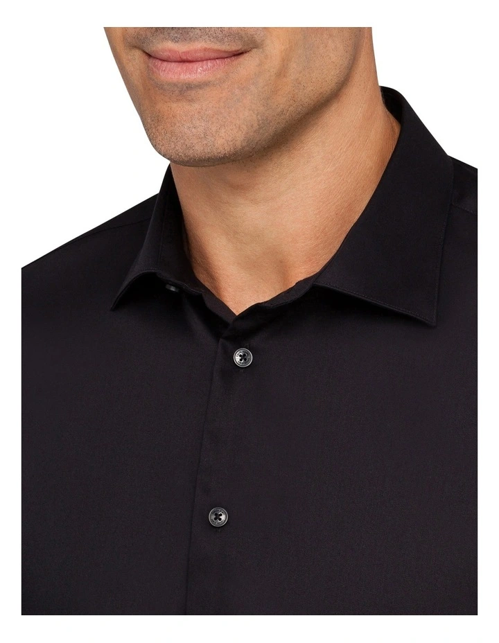 Calvin Klein Solid Long Sleeve Business Shirt Black 5 Calvin Klein Solid Long Sleeve Business Shirt Black - Image 3