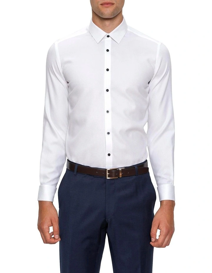 Gibson Slim Fit White Archie Shirt FGB019 3 Gibson Slim Fit White Archie Shirt FGB019