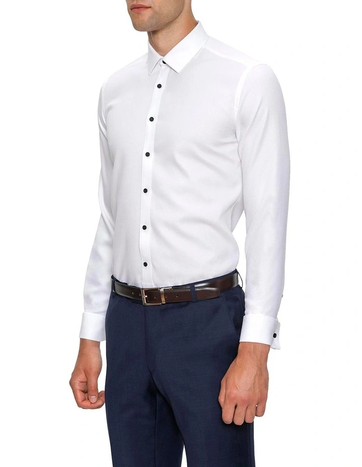 Gibson Slim Fit White Archie Shirt FGB019 4 Gibson Slim Fit White Archie Shirt FGB019 - Image 2