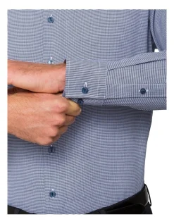 Calvin Klein Navy Check Long Sleeve Business Shirt 13 Calvin Klein Navy Check Long Sleeve Business Shirt -Cambridge Clothing shop 517792870 3 1 720x928