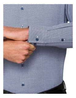 Calvin Klein Navy Check Long Sleeve Business Shirt 12 Calvin Klein Navy Check Long Sleeve Business Shirt -Cambridge Clothing shop 517792870 3 720x928