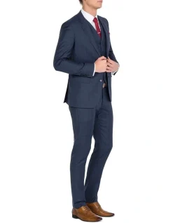 Ferrari Formalwear Unique Soft Blue Tonal Check Jacket Long -Cambridge Clothing shop 543064600 5 720x928