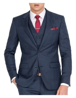 Ferrari Formalwear Unique Soft Blue Tonal Check Jacket Regular