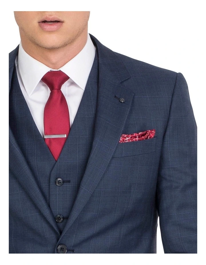 Ferrari Formalwear Unique Soft Blue Tonal Check Jacket Short 6 Ferrari Formalwear Unique Soft Blue Tonal Check Jacket Short - Image 4