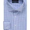 Van Heusen Euro Check Long Sleeve Business Shirt Blue 2 Van Heusen Euro Check Long Sleeve Business Shirt Blue -Cambridge Clothing shop 550235080 1 1 720x928