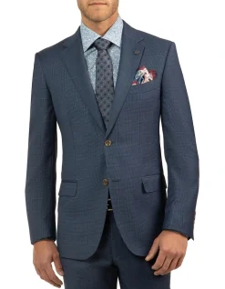 Cambridge Modern Fit Morse Blue Houndstooth Suit Jacket FCJ336