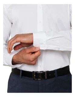 Van Heusen Solid Long Sleeve Business Shirt White 9 Van Heusen Solid Long Sleeve Business Shirt White -Cambridge Clothing shop 770753890 4 720x928