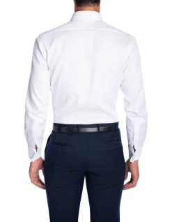 Dom Bagnato Tailored Fit Turbina French Cuff Shirt White -Cambridge Clothing shop 791503030 3 1 720x928
