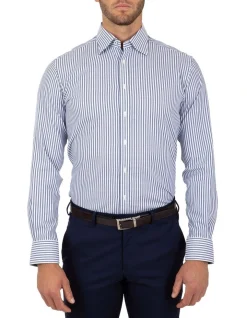 Cambridge Brighton Shirt-Navy Stripe