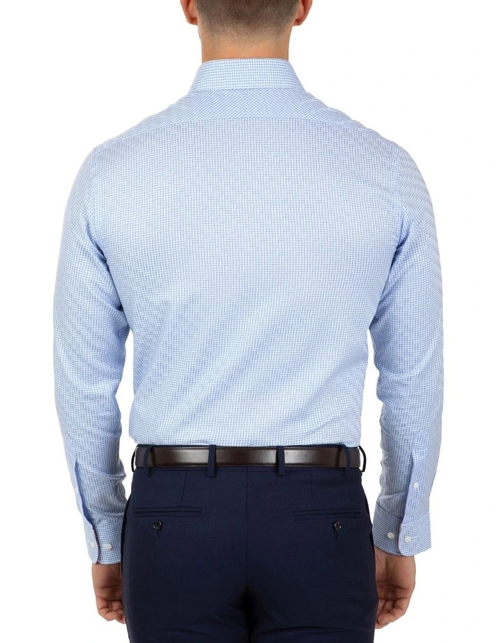 Cambridge Modern Fit Blue Check Carlton Business Shirt FCL246 4 Cambridge Modern Fit Blue Check Carlton Business Shirt FCL246 - Image 2