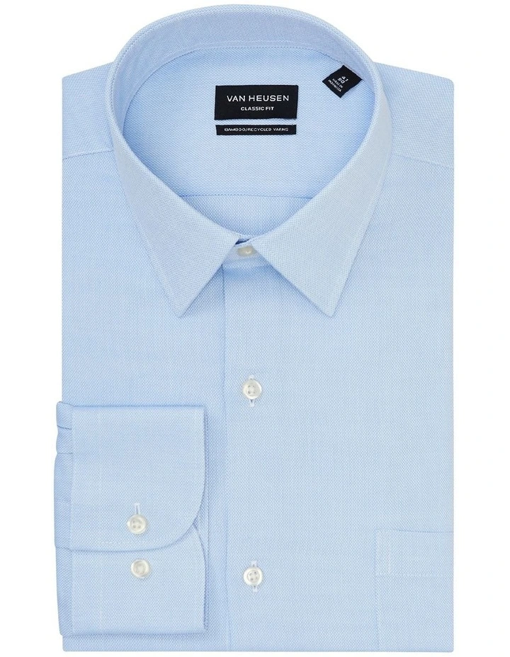 Van Heusen Wash'N'Wear Textured Long Sleeve Business Shirt Blue 6 Van Heusen Wash'N'Wear Textured Long Sleeve Business Shirt Blue - Image 4