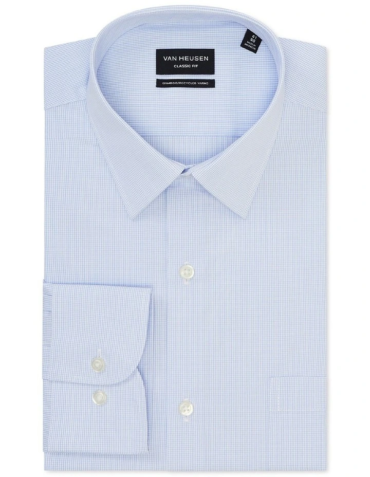 Van Heusen Wash'N'Wear Check Classic Long Sleeve Business Shirt Light Blue 5 Van Heusen Wash'N'Wear Check Classic Long Sleeve Business Shirt Light Blue - Image 3