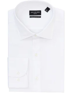Van Heusen Wash'N'Wear Plain Slim Long Sleeve Business Shirt White -Cambridge Clothing shop 833135140 4 720x928