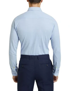 Oxford Pique Knitted Shirt In Sky 10 Oxford Pique Knitted Shirt In Sky -Cambridge Clothing shop 843321970 3 720x928