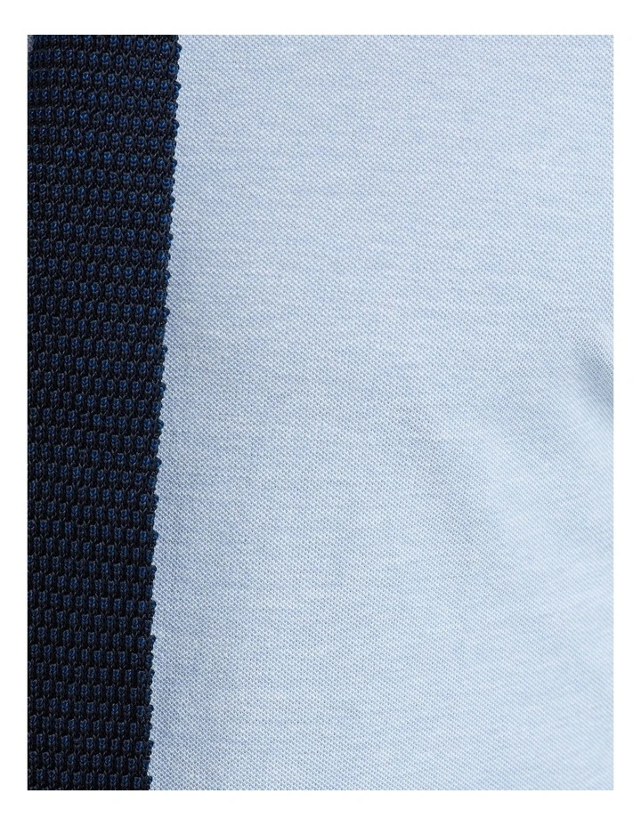 Oxford Pique Knitted Shirt In Sky 8 Oxford Pique Knitted Shirt In Sky - Image 6