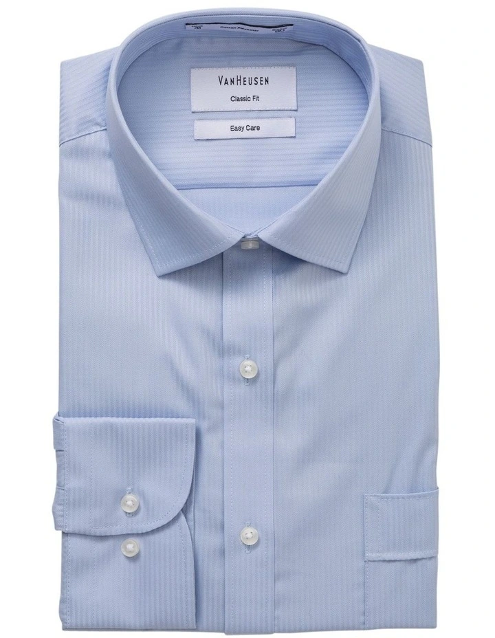Van Heusen Cotton Long Sleeve Business Shirt Blue 3 Van Heusen Cotton Long Sleeve Business Shirt Blue