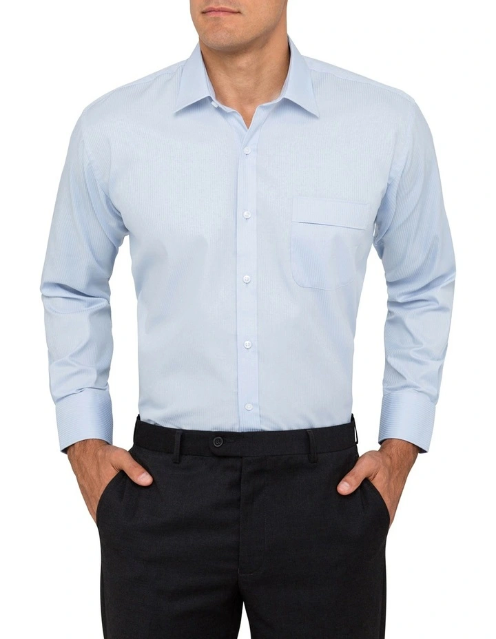 Van Heusen Cotton Long Sleeve Business Shirt Blue 6 Van Heusen Cotton Long Sleeve Business Shirt Blue - Image 4