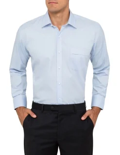 Van Heusen Cotton Long Sleeve Business Shirt Blue 12 Van Heusen Cotton Long Sleeve Business Shirt Blue -Cambridge Clothing shop 856183970 2 720x928