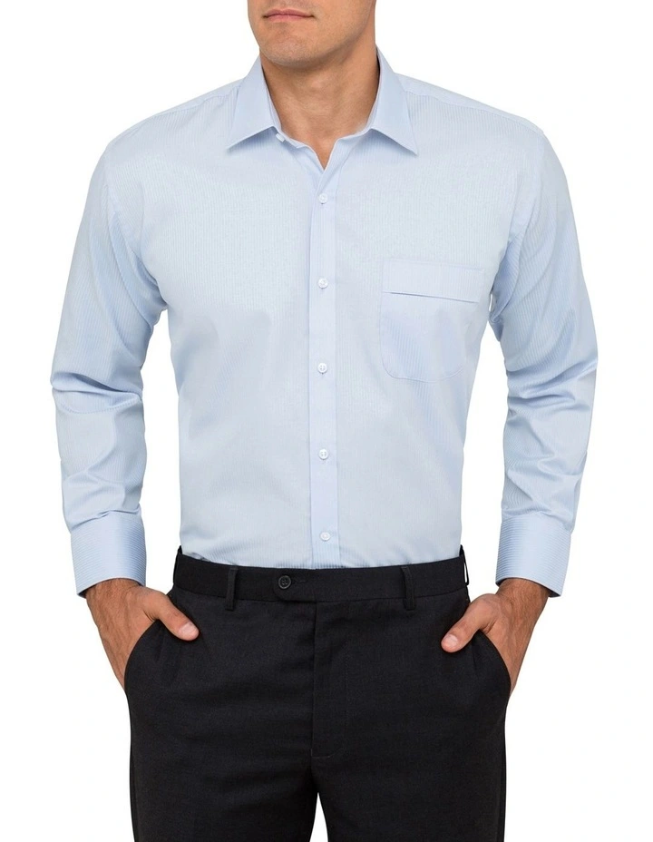 Van Heusen Cotton Long Sleeve Business Shirt Blue 5 Van Heusen Cotton Long Sleeve Business Shirt Blue - Image 3