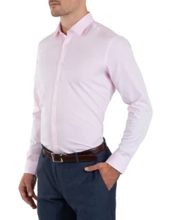Gibson Slim Fit Flame Pink Shirt FGM709 -Cambridge Clothing shop 858333070 2 720x928