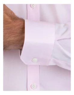 Gibson Slim Fit Flame Pink Shirt FGM709 -Cambridge Clothing shop 858333070 4 720x928