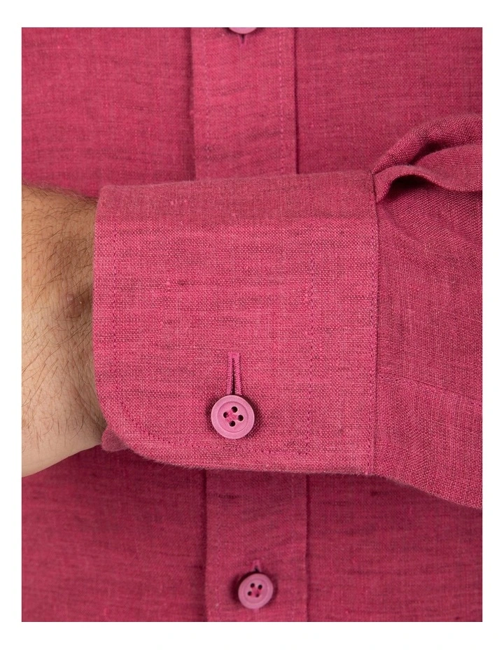 Dom Bagnato Tailored Fit Giorgio Pink Linen Shirt 6 Dom Bagnato Tailored Fit Giorgio Pink Linen Shirt - Image 4