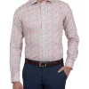 Dom Bagnato Tailored Fit Pink Giorgio Floral Print Shirt FDM461 1 Dom Bagnato Tailored Fit Pink Giorgio Floral Print Shirt FDM461 -Cambridge Clothing shop 859455460 1 720x928