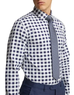 Oxford Beckton Checked Luxury Shirt In Navy -Cambridge Clothing shop 863147440 4 720x928