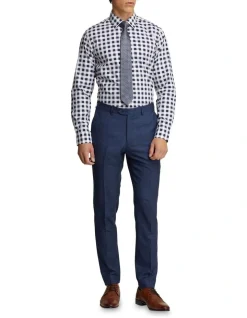 Oxford Beckton Checked Luxury Shirt In Navy -Cambridge Clothing shop 863147440 5 720x928