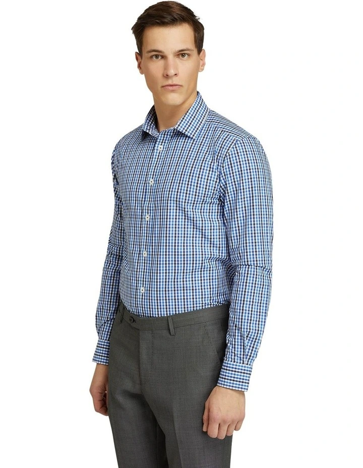 Oxford Beckton Checked Shirt In Blue 4 Oxford Beckton Checked Shirt In Blue - Image 2