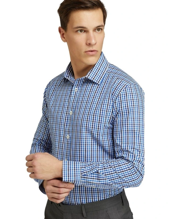 Oxford Beckton Checked Shirt In Blue 6 Oxford Beckton Checked Shirt In Blue - Image 4