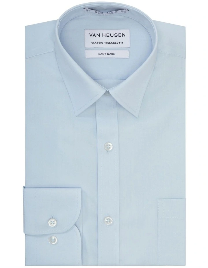 Van Heusen Plain Classic Long Sleeve Business Shirt Sky Blue 6 Van Heusen Plain Classic Long Sleeve Business Shirt Sky Blue - Image 4