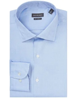 Van Heusen Herringbone Tailored Long Sleeve Business Shirt Blue 9 Van Heusen Herringbone Tailored Long Sleeve Business Shirt Blue -Cambridge Clothing shop 865998280 4 720x928