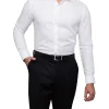 Van Heusen Herringbone Slim Long Sleeve Business Shirt White -Cambridge Clothing shop 865998550 1 720x928