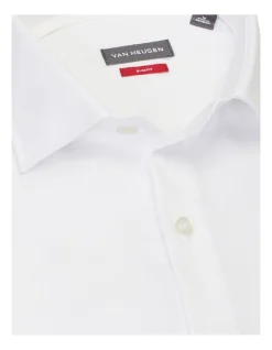 Van Heusen Herringbone Slim Long Sleeve Business Shirt White -Cambridge Clothing shop 865998550 3 720x928