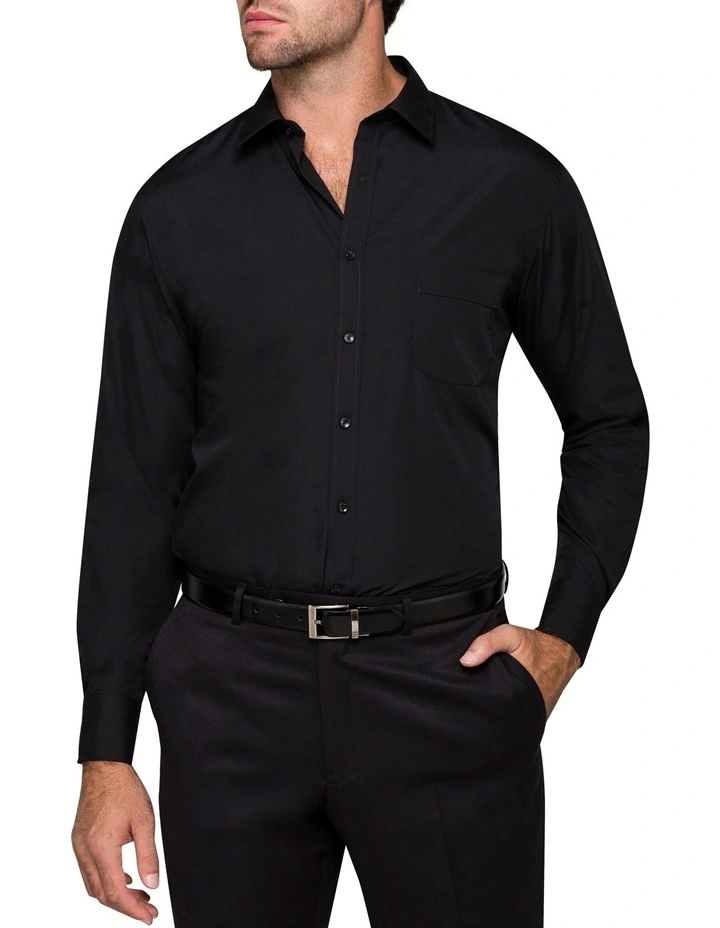 Van Heusen Cotton Long Sleeve Business Shirt Black 4 Van Heusen Cotton Long Sleeve Business Shirt Black - Image 2