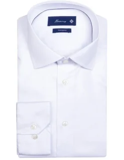 Henry Sartorial Twill Shirt White Sc-Contemporary Fit