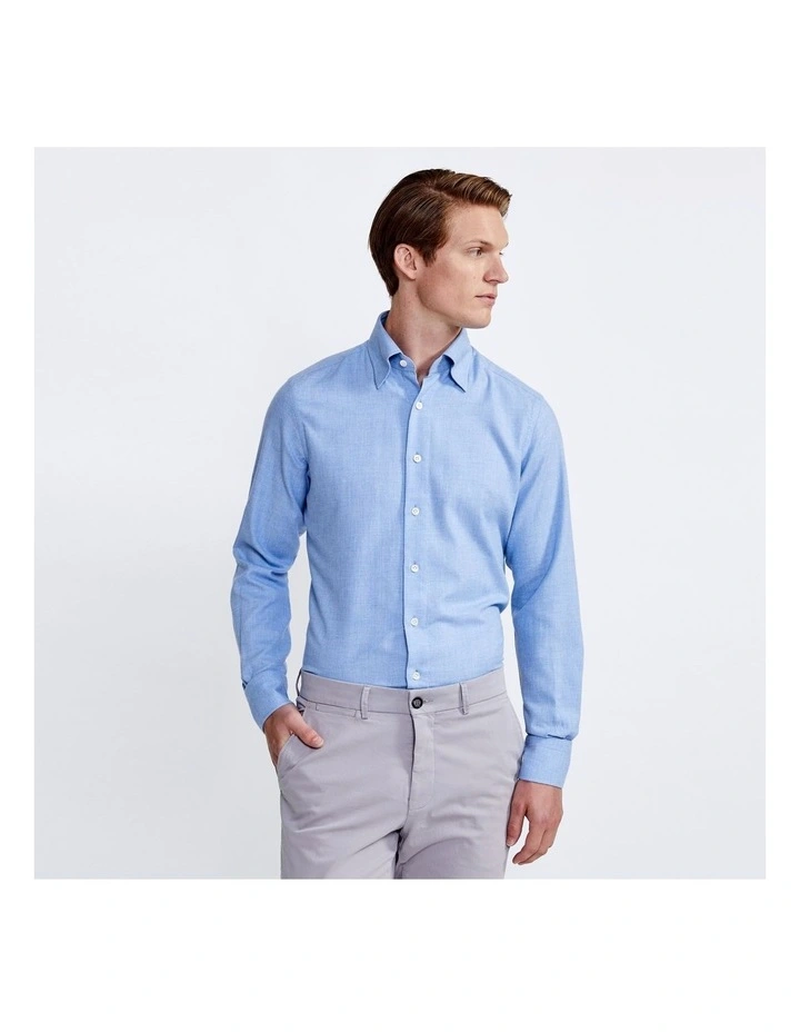 Henry Sartorial X 100 Hands Cashmere Shirt Blue 8 Henry Sartorial X 100 Hands Cashmere Shirt Blue - Image 6
