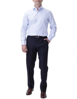 Henry Sartorial X 100 Hands Twill Shirt Sky Blue