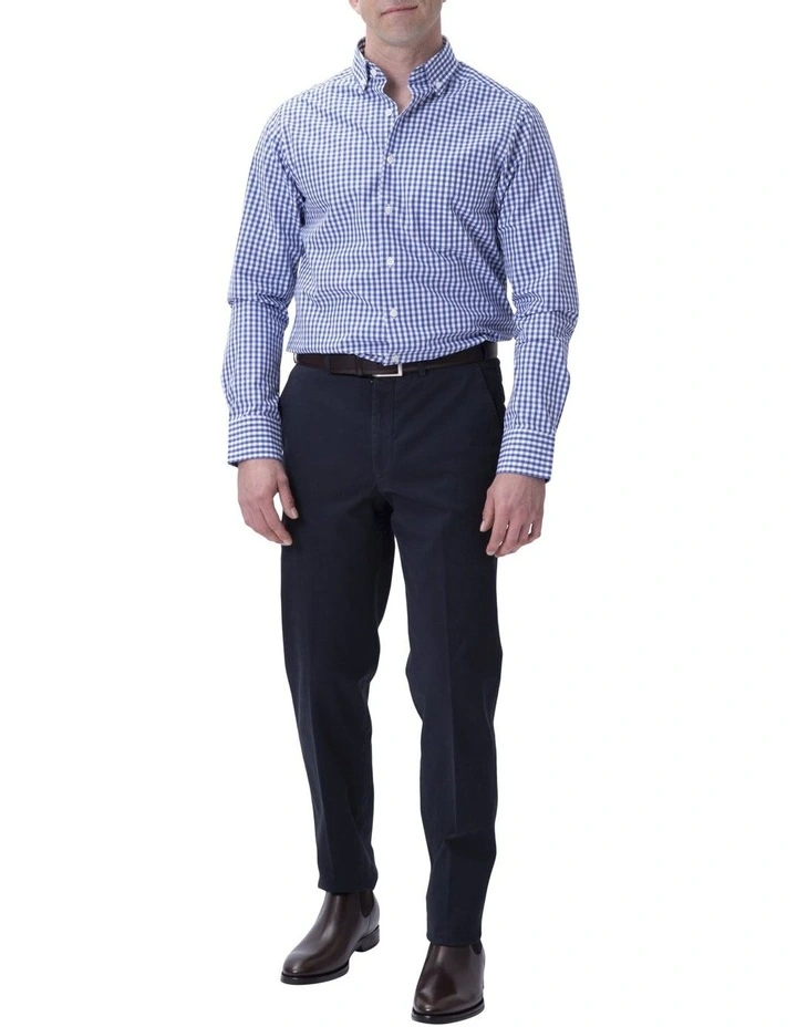 Henry Sartorial Check Shirt Blue 3 Henry Sartorial Check Shirt Blue