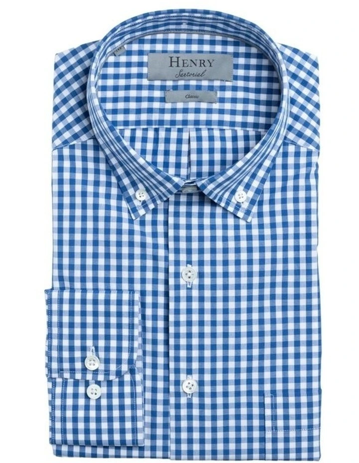 Henry Sartorial Check Shirt Blue 8 Henry Sartorial Check Shirt Blue - Image 6