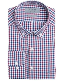Henry Sartorial Check Shirt Navy