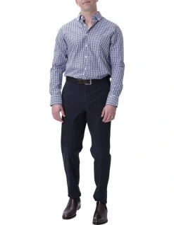 Henry Sartorial Check Shirt Navy