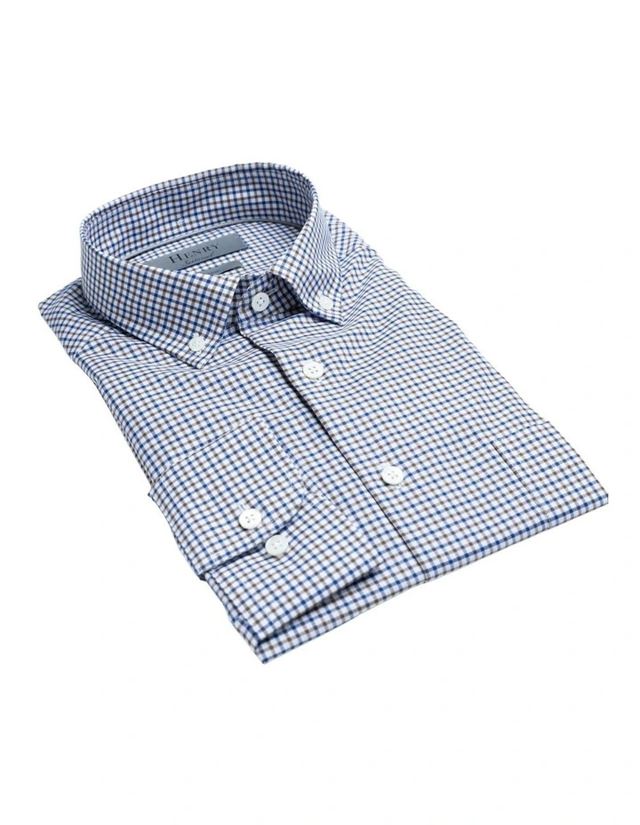 Henry Sartorial Gingham Shirt Brown 8 Henry Sartorial Gingham Shirt Brown - Image 6