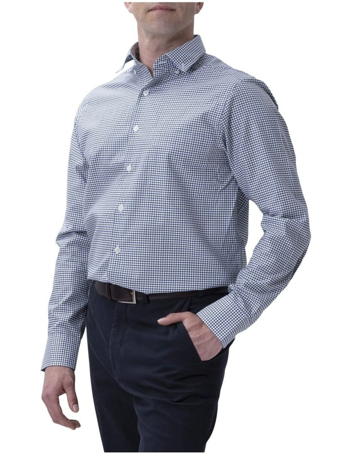 Henry Sartorial Gingham Shirt Green Navy 6 Henry Sartorial Gingham Shirt Green Navy - Image 4