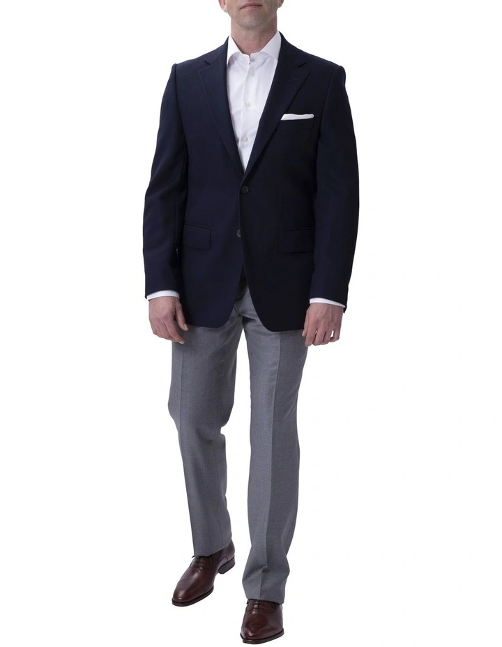 Henry Sartorial London Notch Lapel High Twist Travel Blazer Indigo 3 Henry Sartorial London Notch Lapel High Twist Travel Blazer Indigo