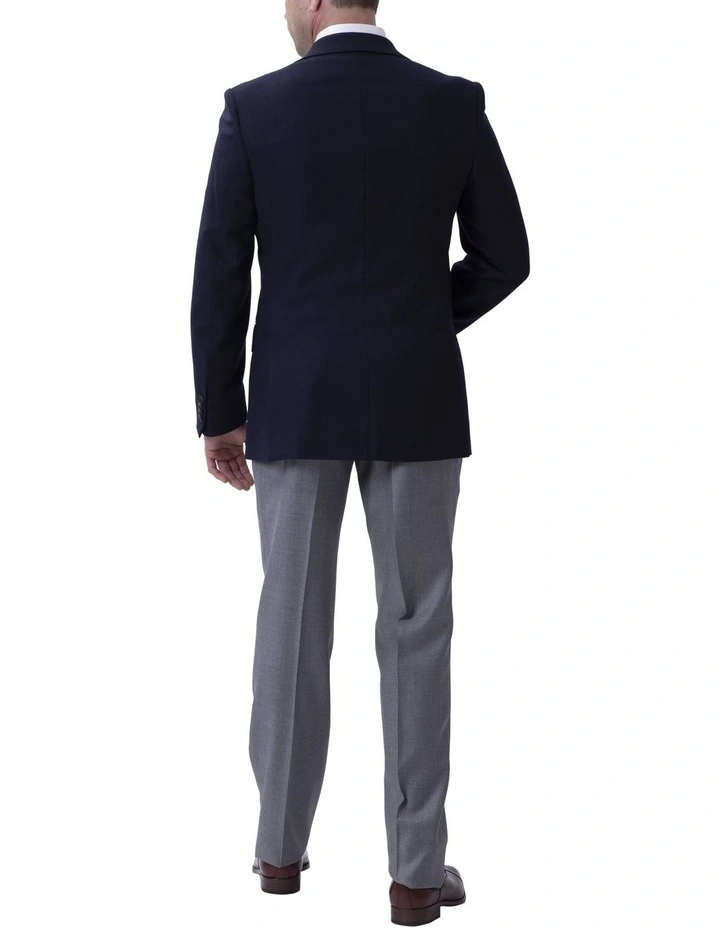 Henry Sartorial London Notch Lapel High Twist Travel Blazer Indigo 5 Henry Sartorial London Notch Lapel High Twist Travel Blazer Indigo - Image 3