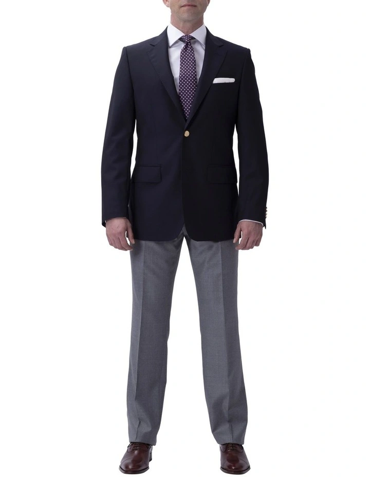 Henry Sartorial Milan Notch Lapel Zegna Travel Fabric SB2B Blazer Navy 3 Henry Sartorial Milan Notch Lapel Zegna Travel Fabric SB2B Blazer Navy