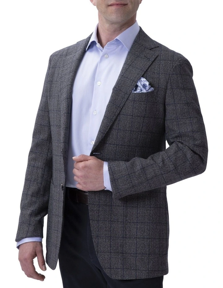 Henry Sartorial Reda Atto Jacket Grey Check 3 Henry Sartorial Reda Atto Jacket Grey Check