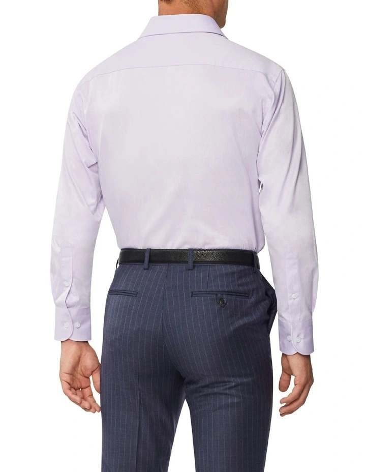 Van Heusen Black Label Tailored Long Sleeve Plain Twill Business Shirt Lilac 4 Van Heusen Black Label Tailored Long Sleeve Plain Twill Business Shirt Lilac - Image 2
